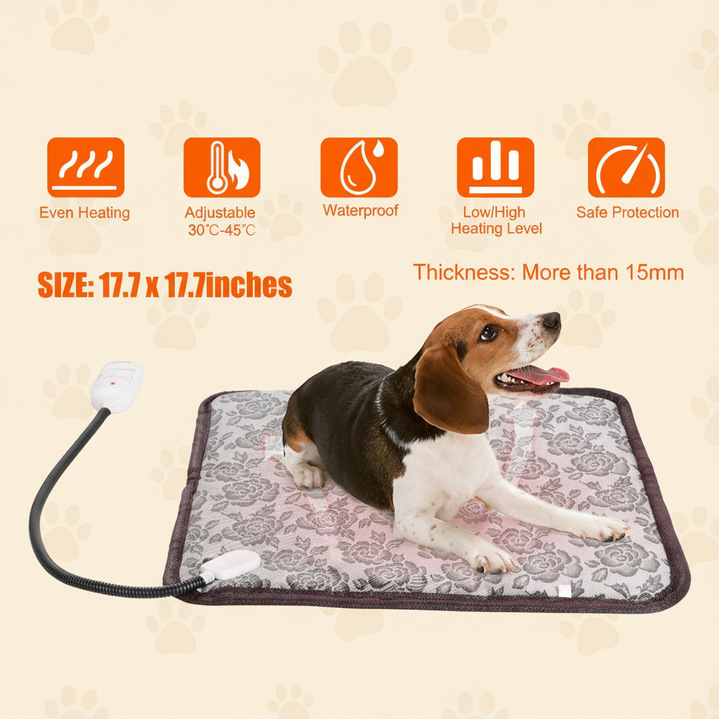 Warming Pad - Top Panel Only, Cream + Paw Pads